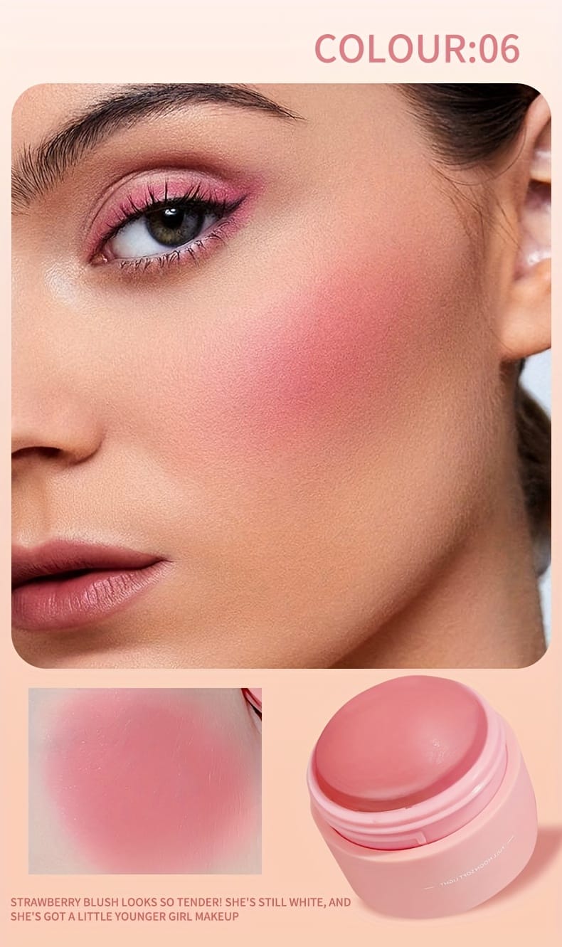 6-Shade Matte Blush Powder - Waterproof, Brightens All Skin Tones, Flawless Finish for a Radiant Look