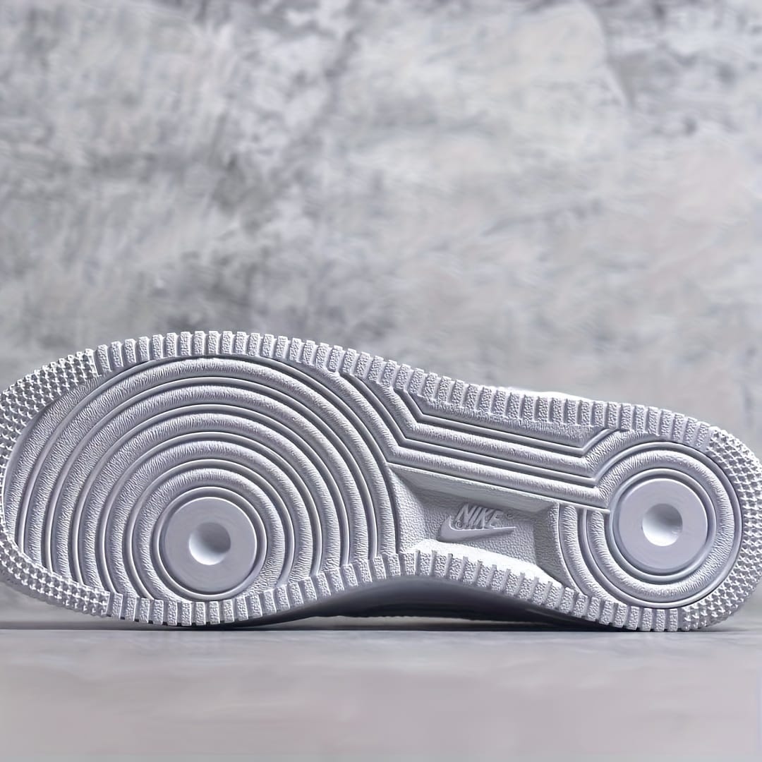 NIKE Air Force 1 Low-Top Casual Sneakers - Pure White, Breathable Mesh Lining, Durable Rubber Sole, Lace-Up Design for All-Season Comfort, Everyday Footwear | Classic Lowtops | Comfortable Fit