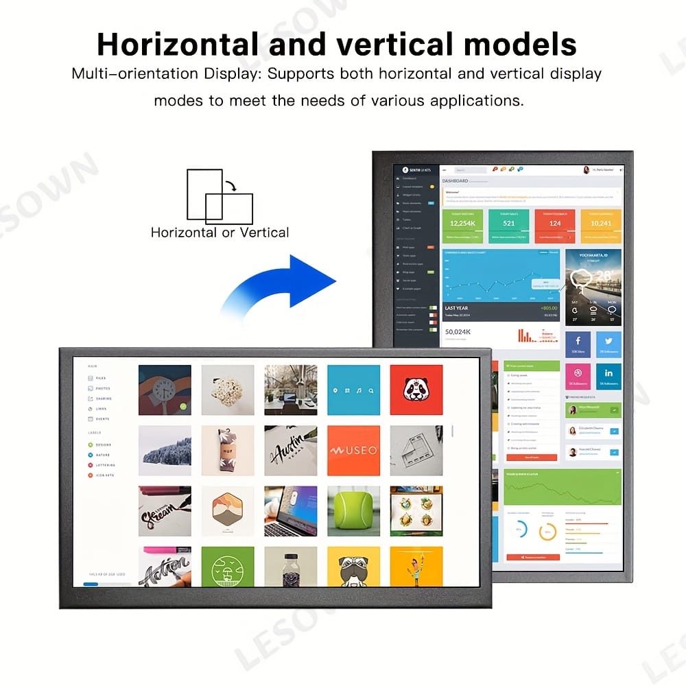 LESOWN Portable Touch Screen Ultra-Thin 10