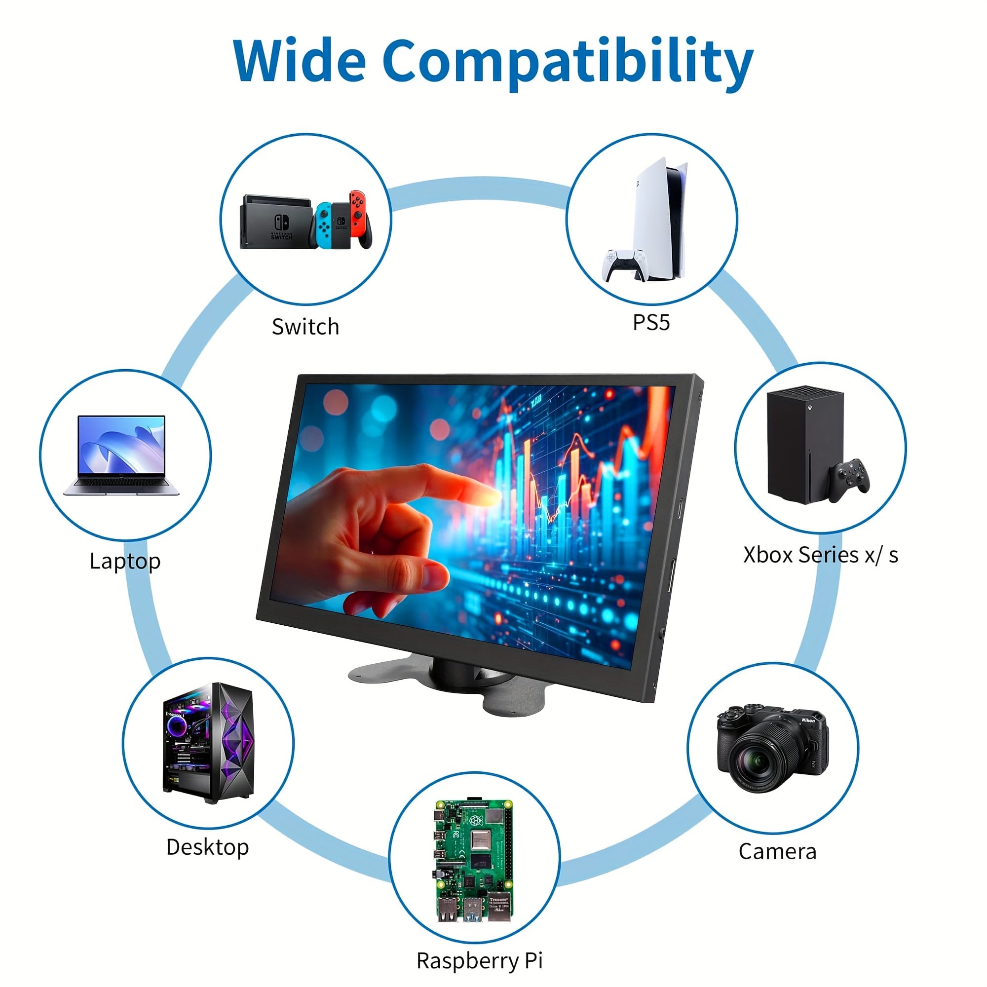 LESOWN Portable Touch Screen Ultra-Thin 10