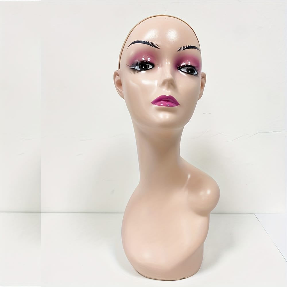 Professional Mannequin Head - Ideal for Hairstyling, Wig, Hat, Scarf, Necklace, Eyewear & Jewelry Display | Perfect for Beauty Enthusiasts & Artists, Hair Wig