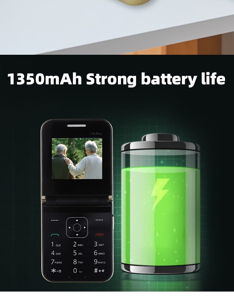 New 2G Foldable Phone Dual SIM Dual Standby, Call, SMS, Music