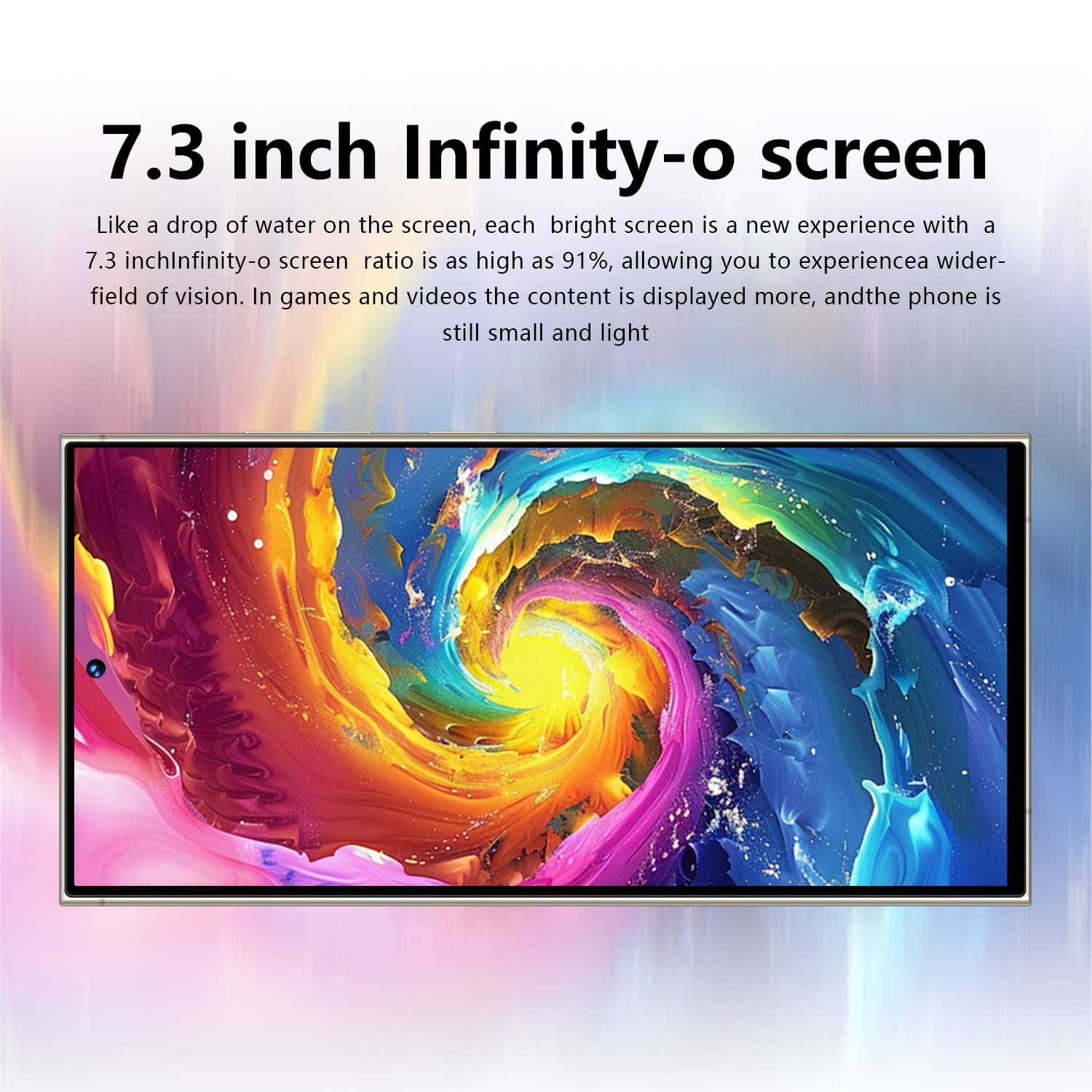 2025 New 5G Smartphone, 7.3-inch HD Screen, Android 13, 8GB+256 Storage Dual SIM Card Slot with GPS Supported Stylus Pen Included, Foldable Phone