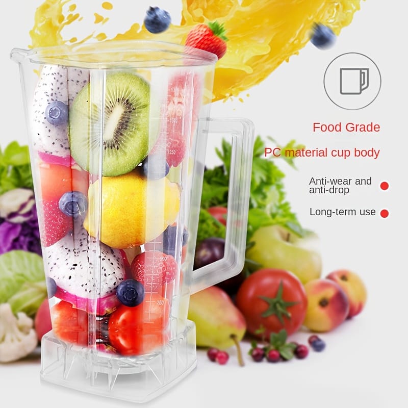 Multi-Functional 12-Speed Manual Juicer Blender with Ice Crusher - Perfect for Home, RV, and Outdoor Use - Ideal for Smoothies, Shakes, and Meal Prep - ABS Material, 110-130V Power Supply, Blender for Kitchen