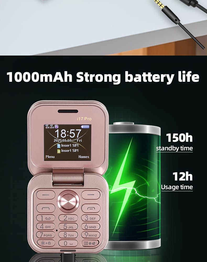 Mini 2G Small Mobile Phone, Dual SIM Dual Standby, 150H Ultra-Long Standby, Light As Lipstick, Multi-Chinese + Strong Battery Life, Tepe-C Charging Port, Suitable for Gifts, Spare Machines, Emergency, Developing Countries, Backup Phone, Travel Essential, Compact Phone, Lightweight Phone, Reliable Battery, Durable Build, Dual SIM Phone, Portable Device, Travelers, Gift for Her