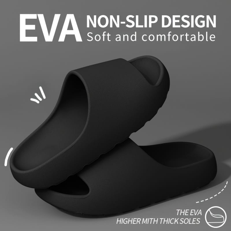 EVA Slides Non-Slip Indoor Sandals for Men and Women, Comfortable Soft Cloud Slippers for Beach, Shower, Outdoor Leisure, Essential for Travel