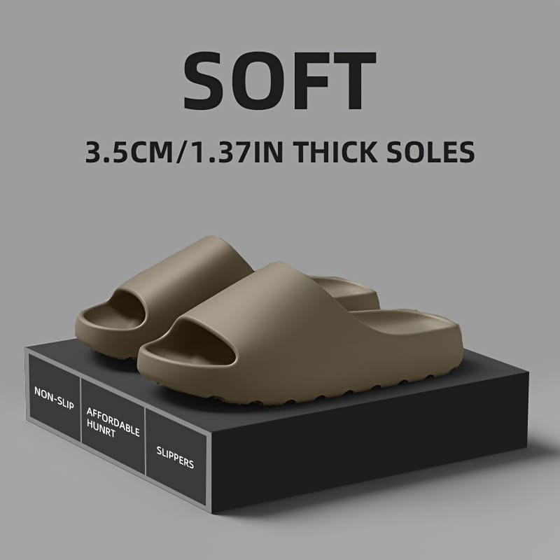 EVA Slides Non-Slip Indoor Sandals for Men and Women, Comfortable Soft Cloud Slippers for Beach, Shower, Outdoor Leisure, Essential for Travel