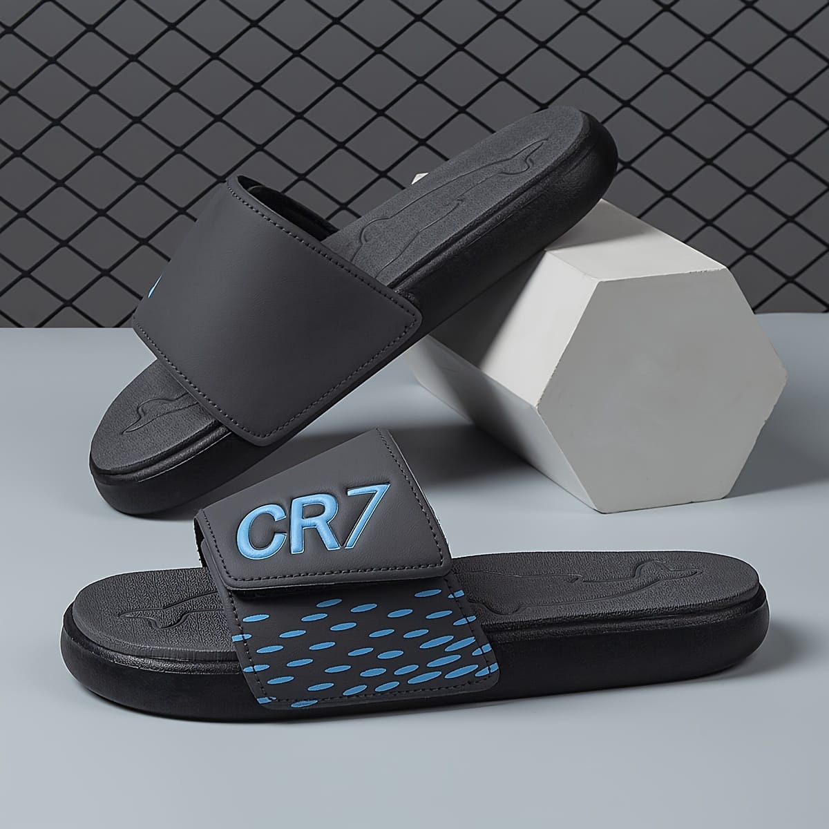 Men's Slip-On Sandals with Adjustable Upper - Quick-Dry Cushioned Footbed, Non-Slip Beach & Gym Slippers - Neon Green Accent - Soft EVA Closed-Toe Shoes for Sports, Pool, Casual Wear - Unisex Design, Sports Footwear, Sporty Slipon, Antislip Sole