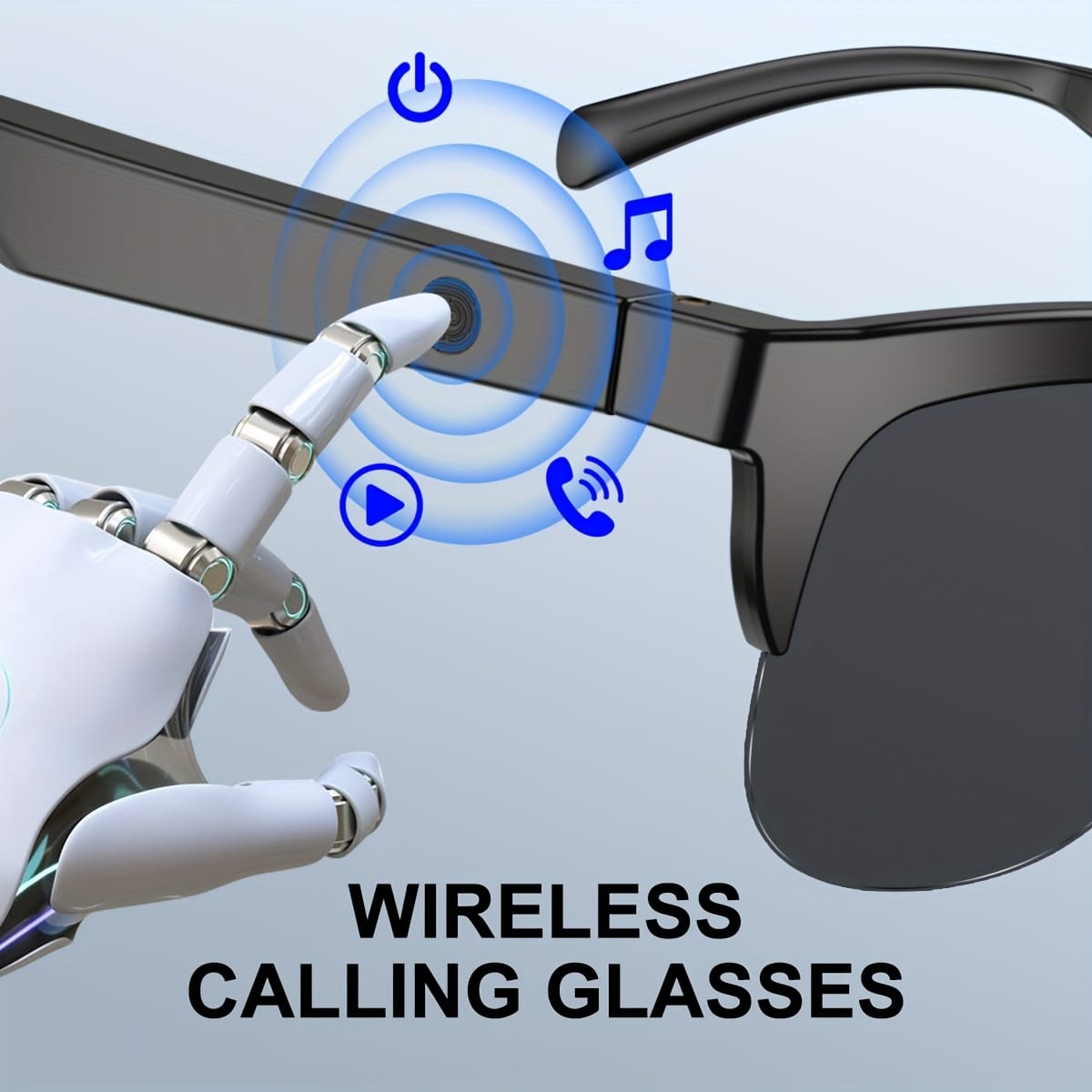 Intelligent Wireless Glasses - Touch Connection, HD Voice Call, HiFi Sound Quality, Remote Photography, Compatible with iPhone/Android, Ideal for Outdoor Activities, Hiking, Fishing, Driving & Beach Travel, Perfect Christmas Gift, Outdoor Activity Gear | Modern Fashion Accessory | Touch Control Feature