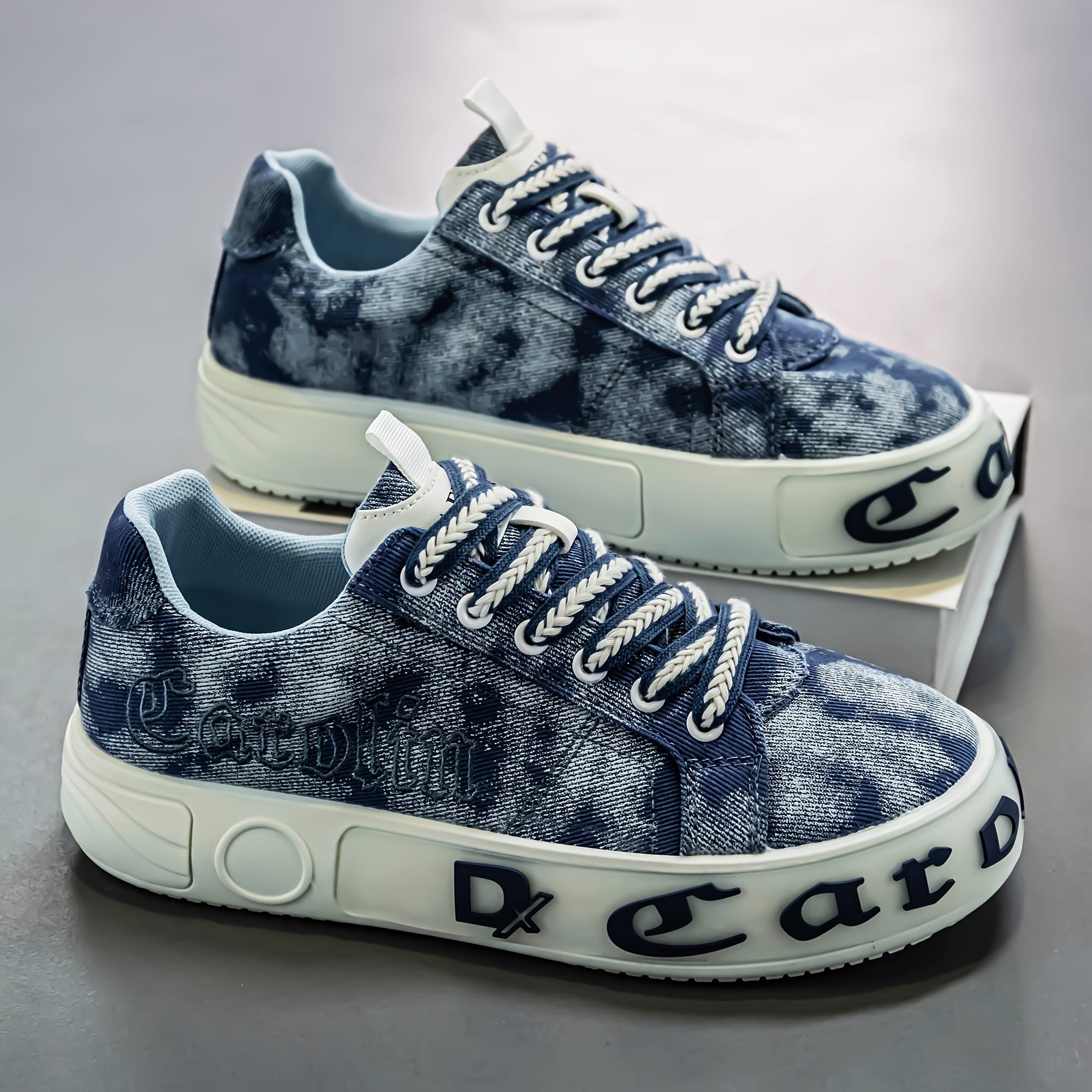 BJ888 Men'S Streetwear Skate Shoes - Low-Top Canvas Sneakers with Breathable Fabric Lining & Durable PVC Sole, Green Camo Design for Casual, Outdoor, Daily Wear, Skateboarding Shoes, Outdoor Footwear, Sporty Look, Fabric Lined Interior