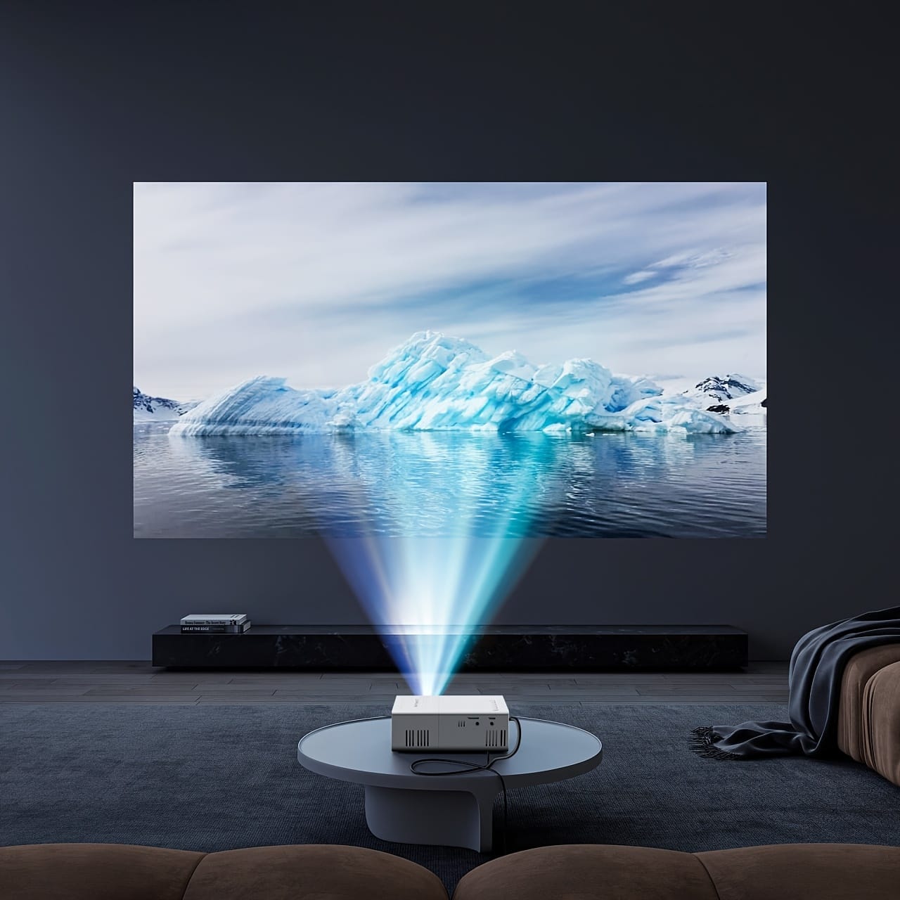 HD Mini LCD Projector for Home Theater & Outdoor Camping, Remote Controlled, USB AV & SD Card Compatible, 4:3 Aspect Ratio, 20 ANSI Lumens Brightness, Ideal for Christmas, Halloween, Thanksgiving Gifts, Camping Projector | Sleek Projector | USB Cable, Mini Projector