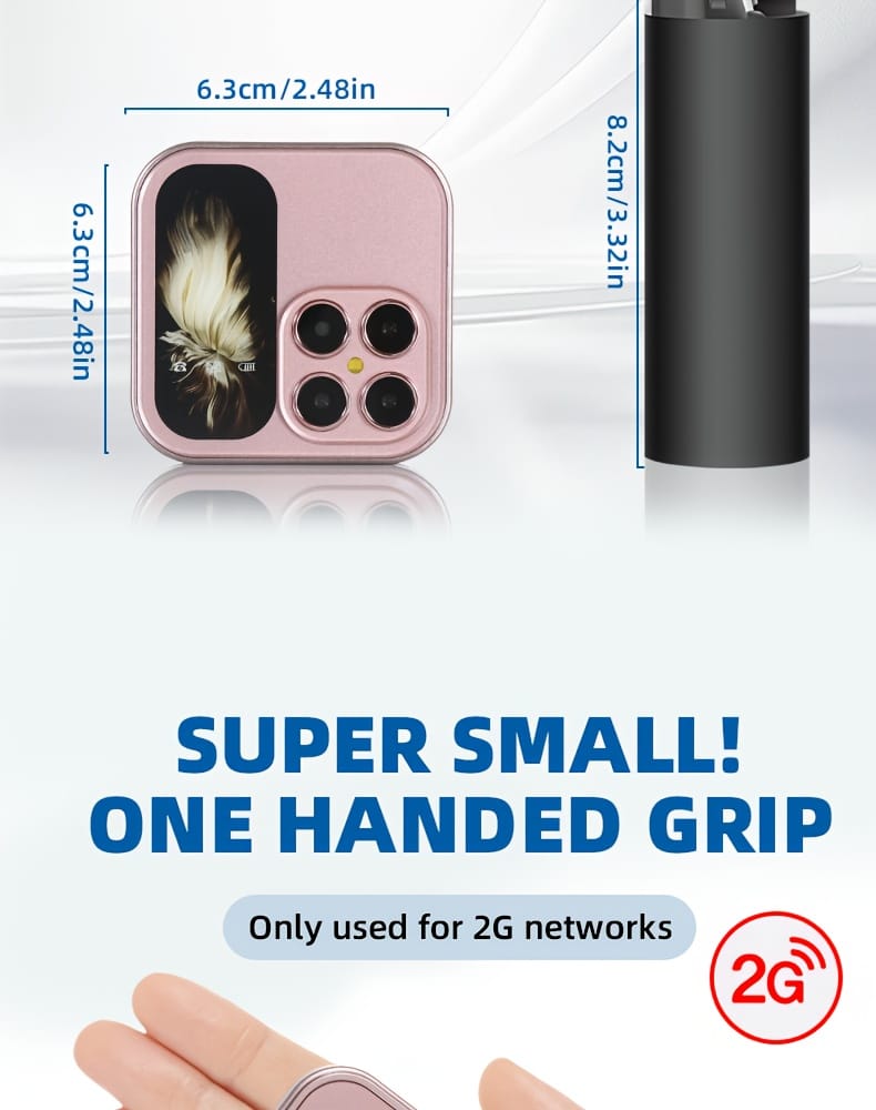 Mini 2G Small Mobile Phone, Dual SIM Dual Standby, 150H Ultra-Long Standby, Light As Lipstick, Multi-Chinese + Strong Battery Life, Tepe-C Charging Port, Suitable for Gifts, Spare Machines, Emergency, Developing Countries, Backup Phone, Travel Essential, Compact Phone, Lightweight Phone, Reliable Battery, Durable Build, Dual SIM Phone, Portable Device, Travelers, Gift for Her