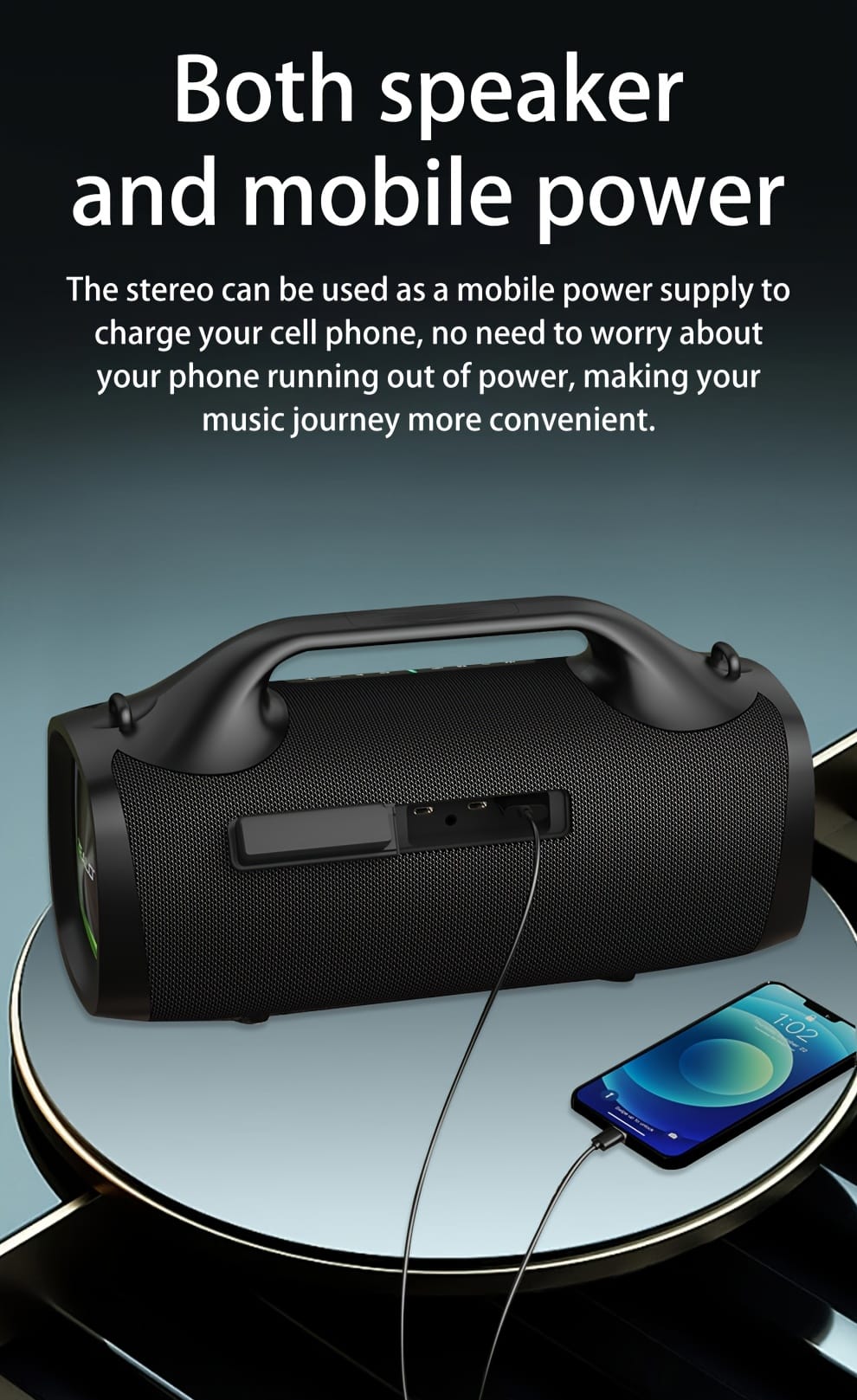 ZEALOT S79 Wireless Speakers, Outdoor Portable Subwoofer Speaker, IPX 5, Wireless Speaker, Dual Pairing, Long Battery Life, 36Hours Playtime Loud Stereo, Booming Bass. Charging Cable, Connect with Mobile Phone/Tablet/TV. for Home, Car, Outdoor, Camping, PartyBox.