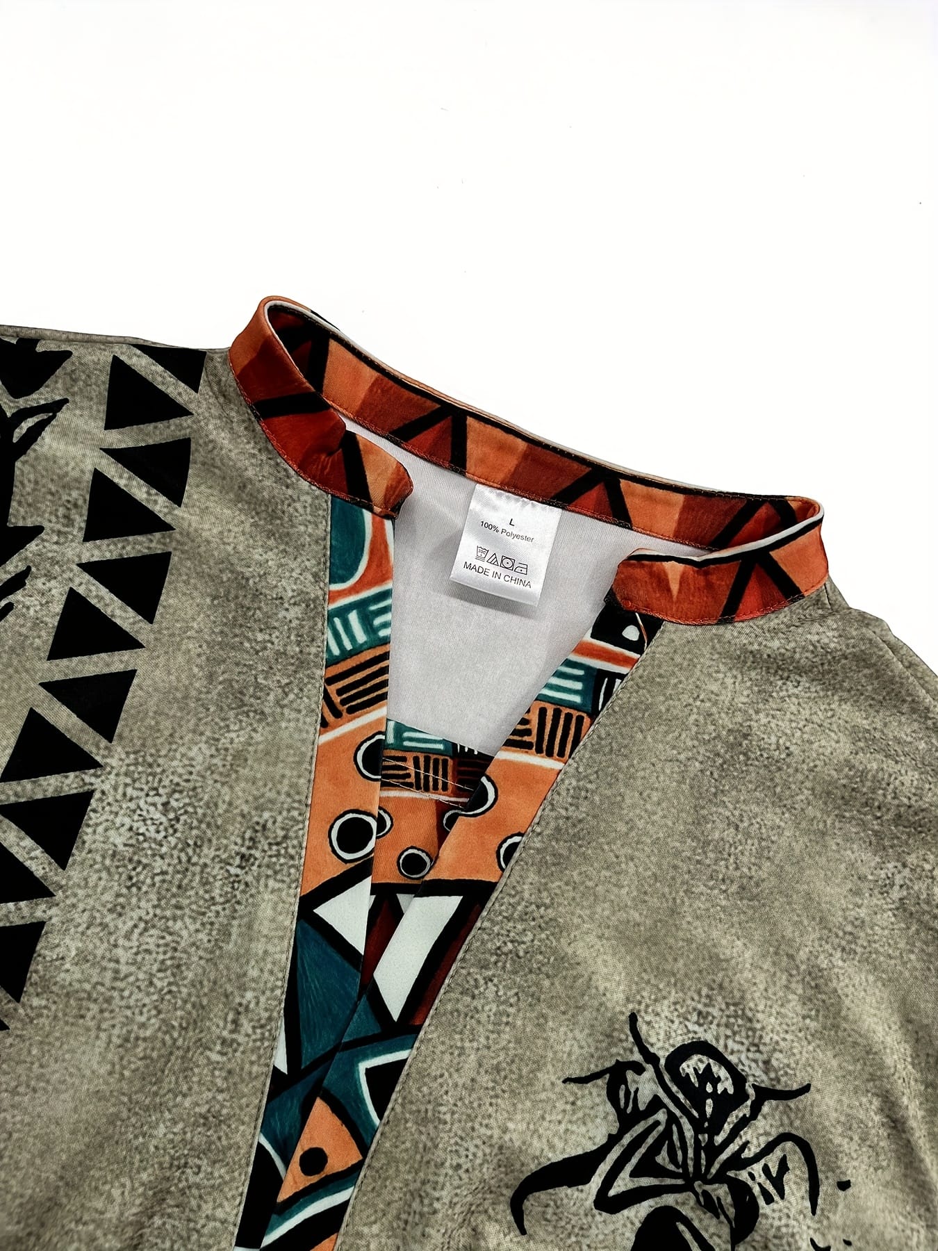 European And American Men'S Summer Khaki Ethnic Style Short-Sleeve Casual Shirt, Versatile for Vacations.