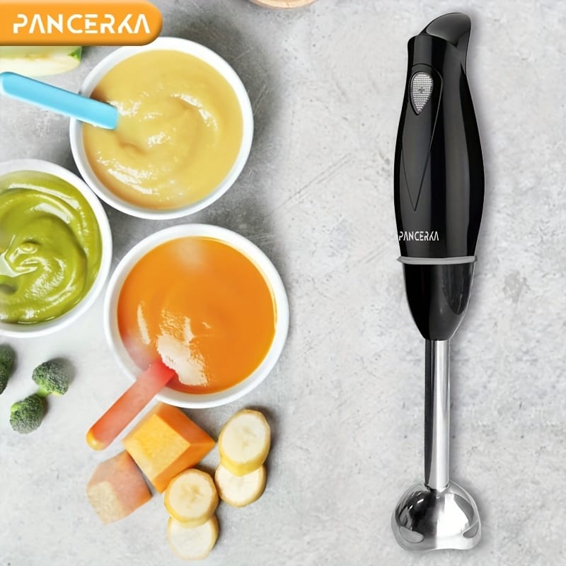 PANCERKA 100W Heavy-Duty Hand Blender Set - Multi-Purpose with Copper Motor, Stainless Steel Whisk & Milk Frother Attachments for Smoothies, Soups, Purees
