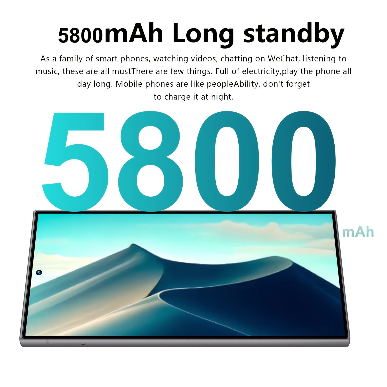 Unlocked Large-Screen Smart Phone, All-New Global Android 5G Phone, Featuring a 7.3-Inch Extra-Large HD Display, 8GB + 256GB Storage, 5800Mah High-Capacity Battery, 16MP + 24MP Cameras, Android 13 System with an 8-Core Processor.