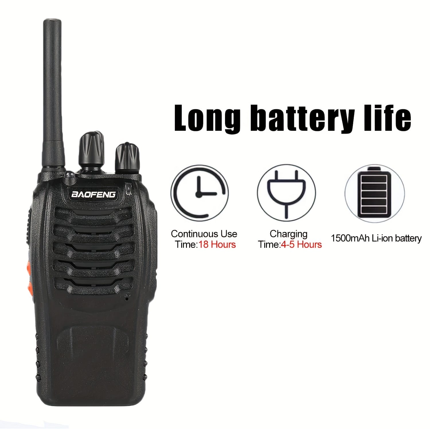 2pcs/1pc Cheap Handheld Two-Way Radio 88E, with LED Indicators And Integrated Antenna, USB charger, Ideal for Hiking, Biking, And Camping