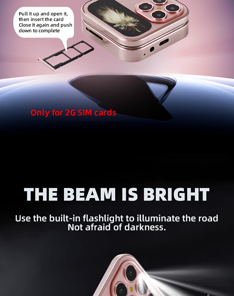 Mini 2G Small Mobile Phone, Dual SIM Dual Standby, 150H Ultra-Long Standby, Light As Lipstick, Multi-Chinese + Strong Battery Life, Tepe-C Charging Port, Suitable for Gifts, Spare Machines, Emergency, Developing Countries, Backup Phone, Travel Essential, Compact Phone, Lightweight Phone, Reliable Battery, Durable Build, Dual SIM Phone, Portable Device, Travelers, Gift for Her