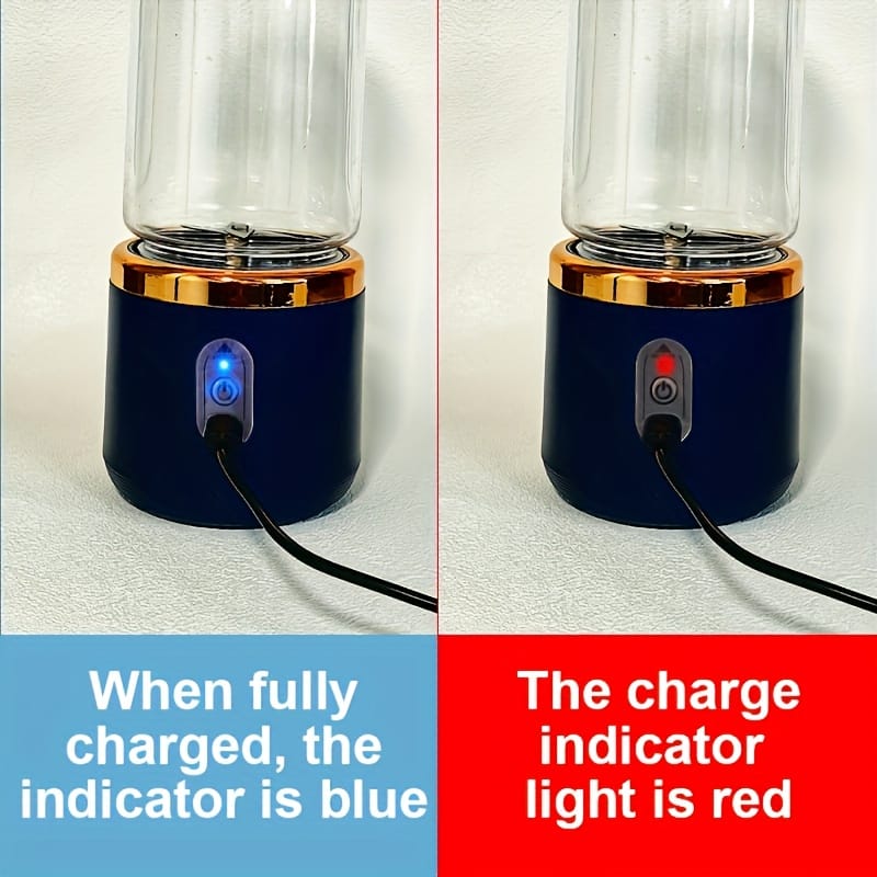 Portable Juicer 2-in-1 Multifunctional Rechargeble Battery | Compact Food Grade Polypropylene Cup for Personal and Family Fruit Squeezing, Easy to Carry Outdoors Durabl Plastic Material with 6 Blades & USB Charger - Suitable for Making Smoothies Shakes Iced Drinks Valentine's Day Thanksgiving Christmas Mother’S DAY Gift