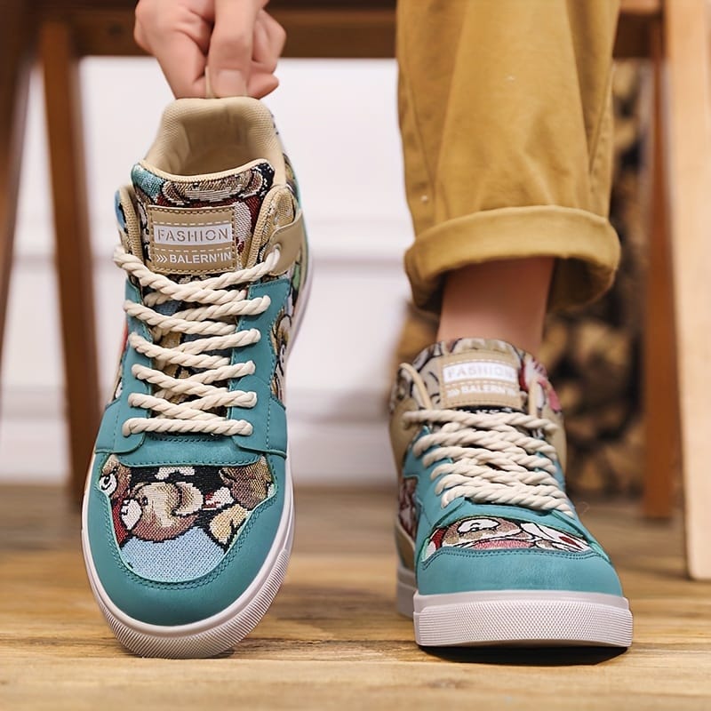 Fashionable High-Top Sneakers: Perfect for Outdoor Adventures - Men'S And Women'S Sizes Available