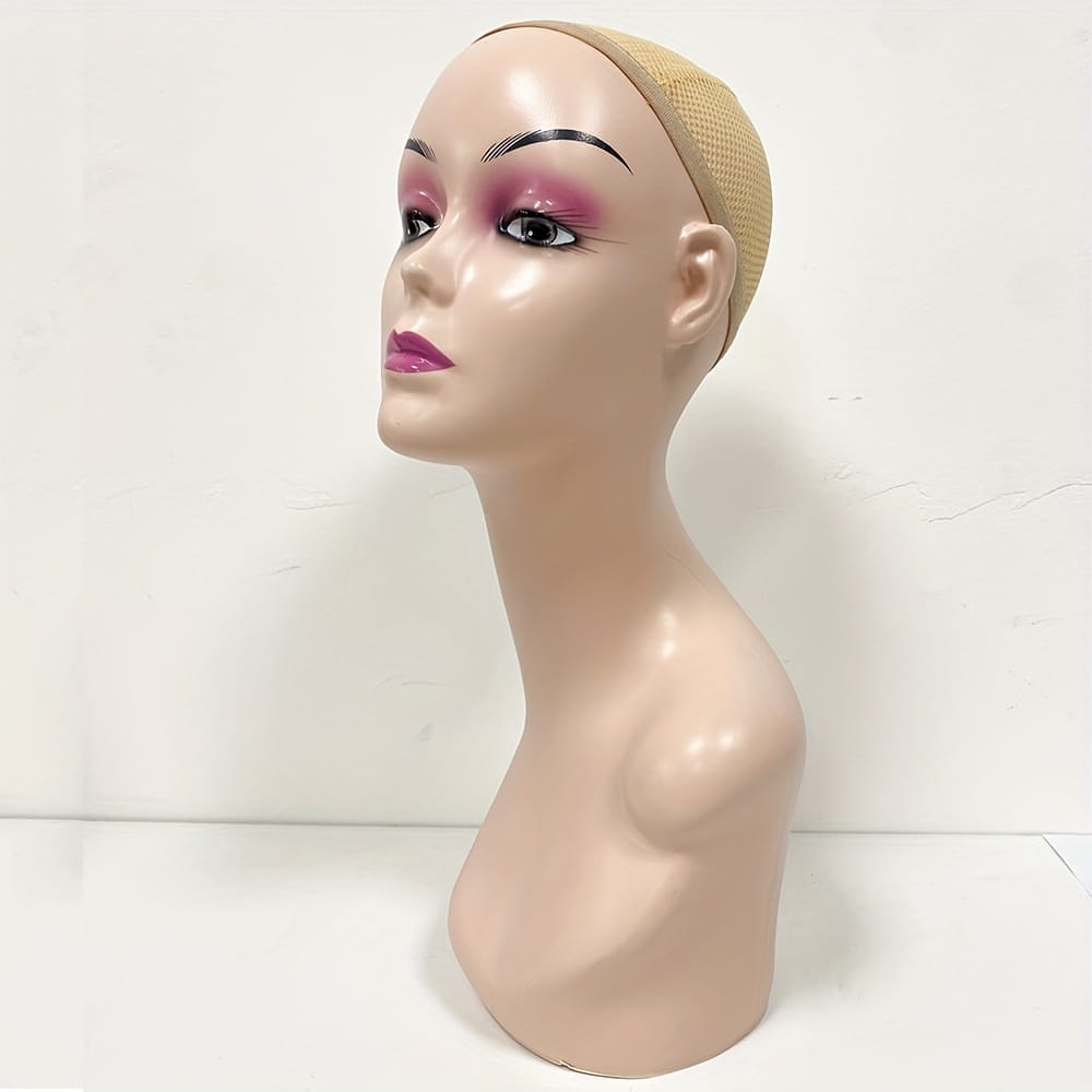 Professional Mannequin Head - Ideal for Hairstyling, Wig, Hat, Scarf, Necklace, Eyewear & Jewelry Display | Perfect for Beauty Enthusiasts & Artists, Hair Wig