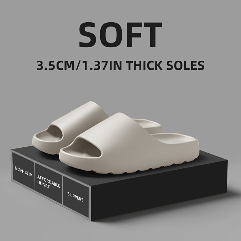 EVA Slides Non-Slip Indoor Sandals for Men and Women, Comfortable Soft Cloud Slippers for Beach, Shower, Outdoor Leisure, Essential for Travel