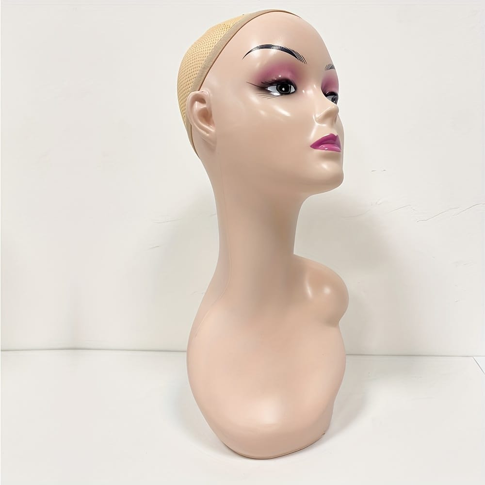Professional Mannequin Head - Ideal for Hairstyling, Wig, Hat, Scarf, Necklace, Eyewear & Jewelry Display | Perfect for Beauty Enthusiasts & Artists, Hair Wig
