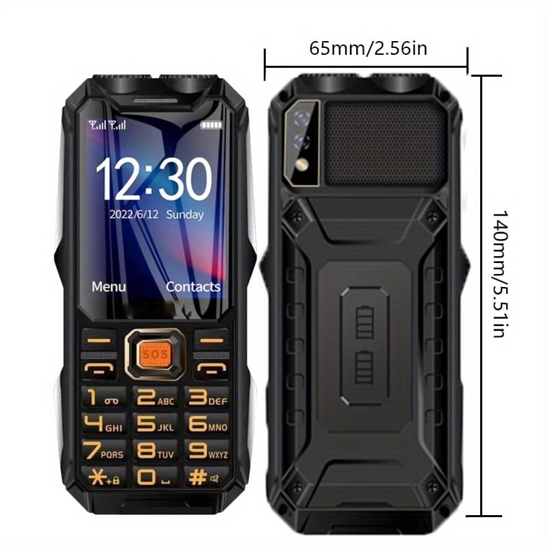 CUTEEY Q8, 32Mb+32Mb|3000mAh|2 SIM|80000 pixels| Senior mobile phone for Seniors, 2.4 Inch 2G Unlock Classic Cell Phone, Long term standby button phone, with support Bluetooth, MP3, MP4, Flashlight, Black