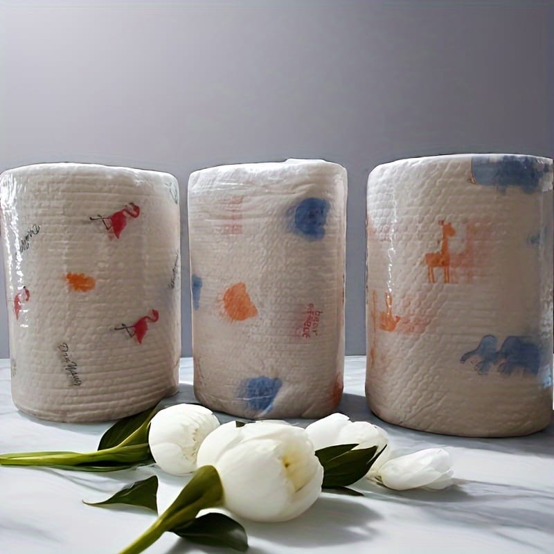 1 Roll (100 Sheets) Reusable Kitchen Towels - Ultra-Soft Microfiber, Multi-Use for Kitchen, Bathroom & Outdoor, Perfect for Christmas Party Cleaning & Gifts, Bathroom Essentials|Decorative Towels|Reusable Towels