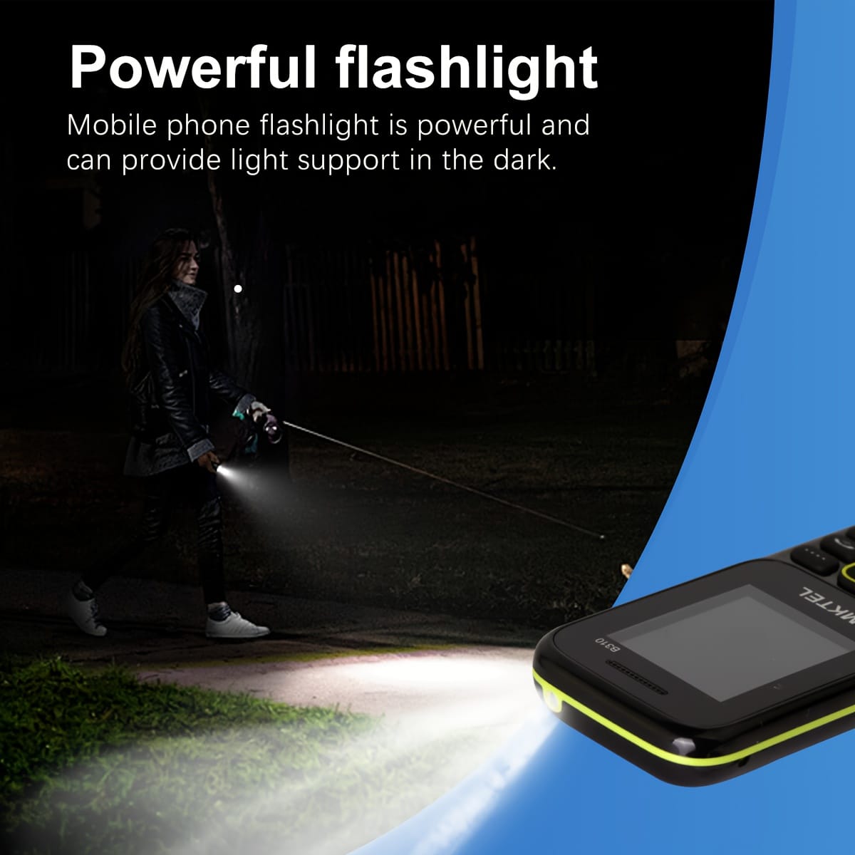 MKTEL B310 feature phone 1.77-inch display 800mAh battery dual-stop FM radio flashlight 0.08 mega camera advanced mobile phone