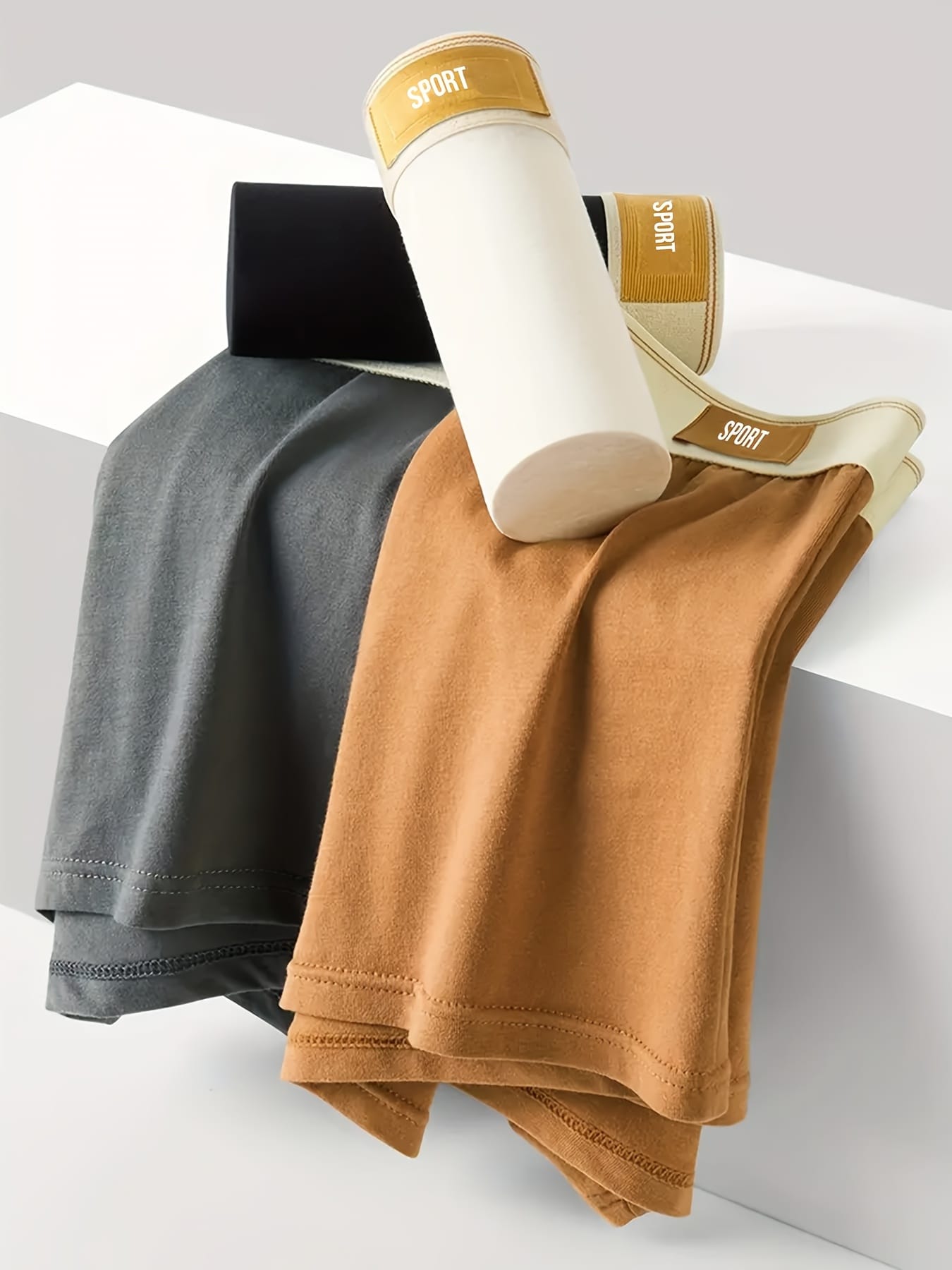 A Set of 5 Men'S Underwear, Casual Boxer Shorts That Are Breathable And Comfortable, Featuring Stretchy Fabric Ideal for Sports. This 5pcs Set of Soft, Breathable Boxer Shorts Is Perfect for a Relaxed Style.