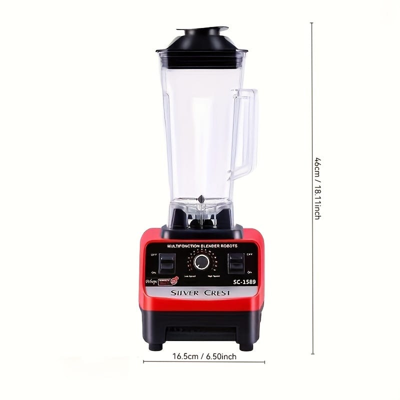 2.5L Large Capacity Dual-Use Blender with Food-Grade ABS Mixing Cup - Powerful Household and Commercial Juicer, Smoothie Maker, and Grinder, No Battery Needed, 120V, US Plug, Commercial Kitchen Equipment | Modern Kitchen Appliance | Durable Plastic Base, Blender