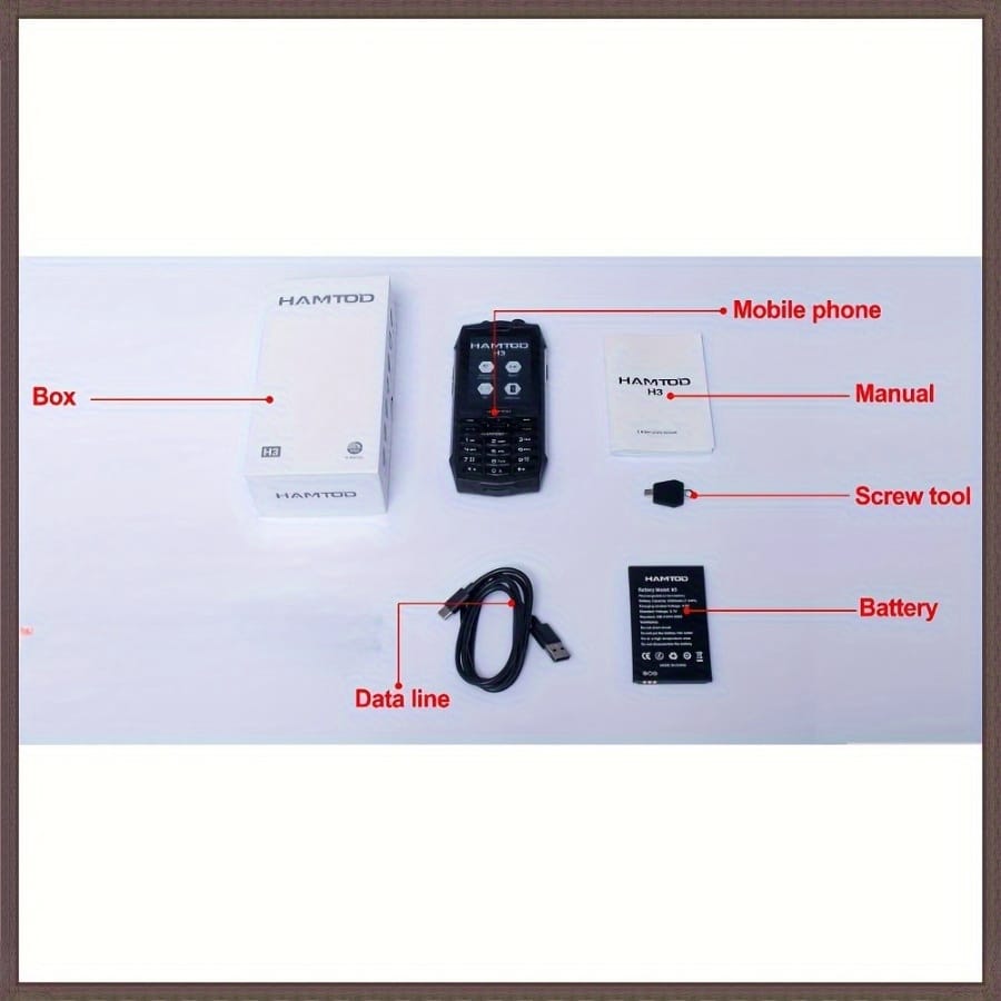 HAMTOD H3 Smartphone 2.8 Inches, Senior Phone with Loud Volume and SOS Function, 2000mAh Battery Dual-SIM Multi Mode Standby GSM 48/128-MB Memory Compatible Retina 2G/3/4 Anti-Spying Antifouling Scratch Resistant, Rugged Phone, Travel Phone, Compact Design, Lightweight Phone, Dropresistant Phone, Antifouling Phone, Dual SIM Phone, Multimode Phone, Securityconscious Users, Professionals Phone