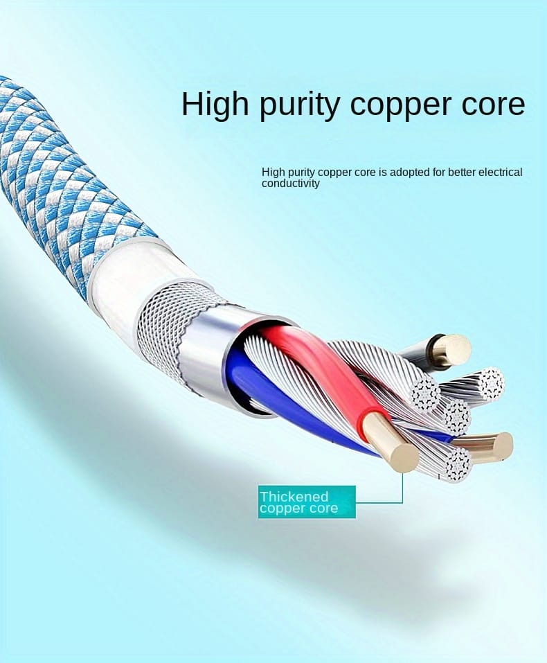 Quick charging data cable type-c micro 2m/1m/0.3m with lightweight dual elbow rotating flash charging suitable for Huawei Honor vivo, Xiaomi Redmi OPPO, OnePlus Samsung Sony Automotive General Android phone charging cable