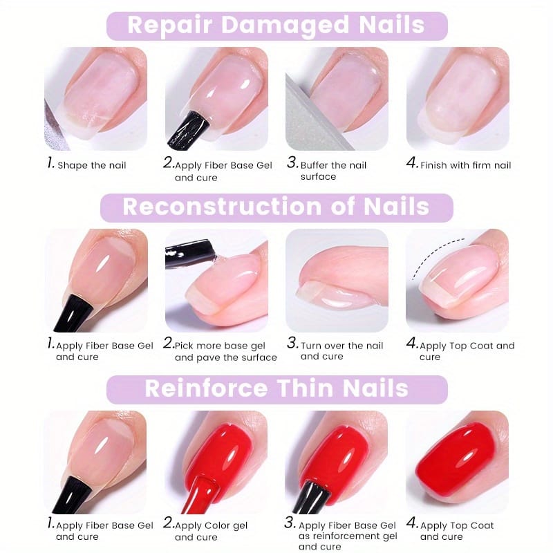 Nail Repair Glue, Quickly Repairs Broken Nails, Gel for Nail Extension