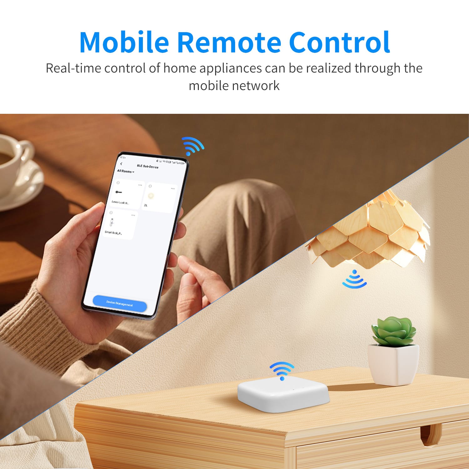 Smart Multi-Mode Gateway - Wi-Fi, Zigbee, Wireless Mesh Network Hub with Voice Control, Alexa & Google Home Compatible, Remote App for Smart Home Automation, Family Sharing Feature, USB Power, ≤36V, Smart Home Automation | Modern Home Hub | User-Friendly Interface, Smart Home Devices