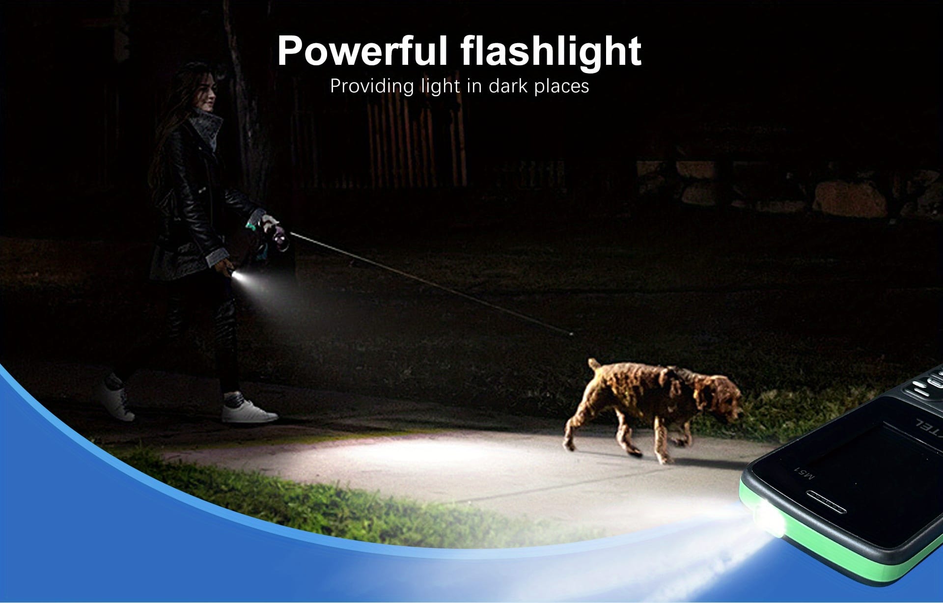 MKTEL M51 Feature Phone with Dual SIM, FM Radio, Flashlight, 1800mAh Long-Lasting Battery, 1.77