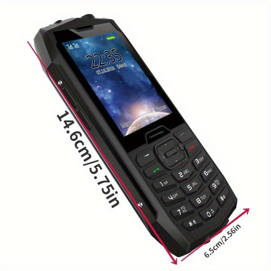 HAMTOD H3 Smartphone 2.8 Inches, Senior Phone with Loud Volume and SOS Function, 2000mAh Battery Dual-SIM Multi Mode Standby GSM 48/128-MB Memory Compatible Retina 2G/3/4 Anti-Spying Antifouling Scratch Resistant, Rugged Phone, Travel Phone, Compact Design, Lightweight Phone, Dropresistant Phone, Antifouling Phone, Dual SIM Phone, Multimode Phone, Securityconscious Users, Professionals Phone