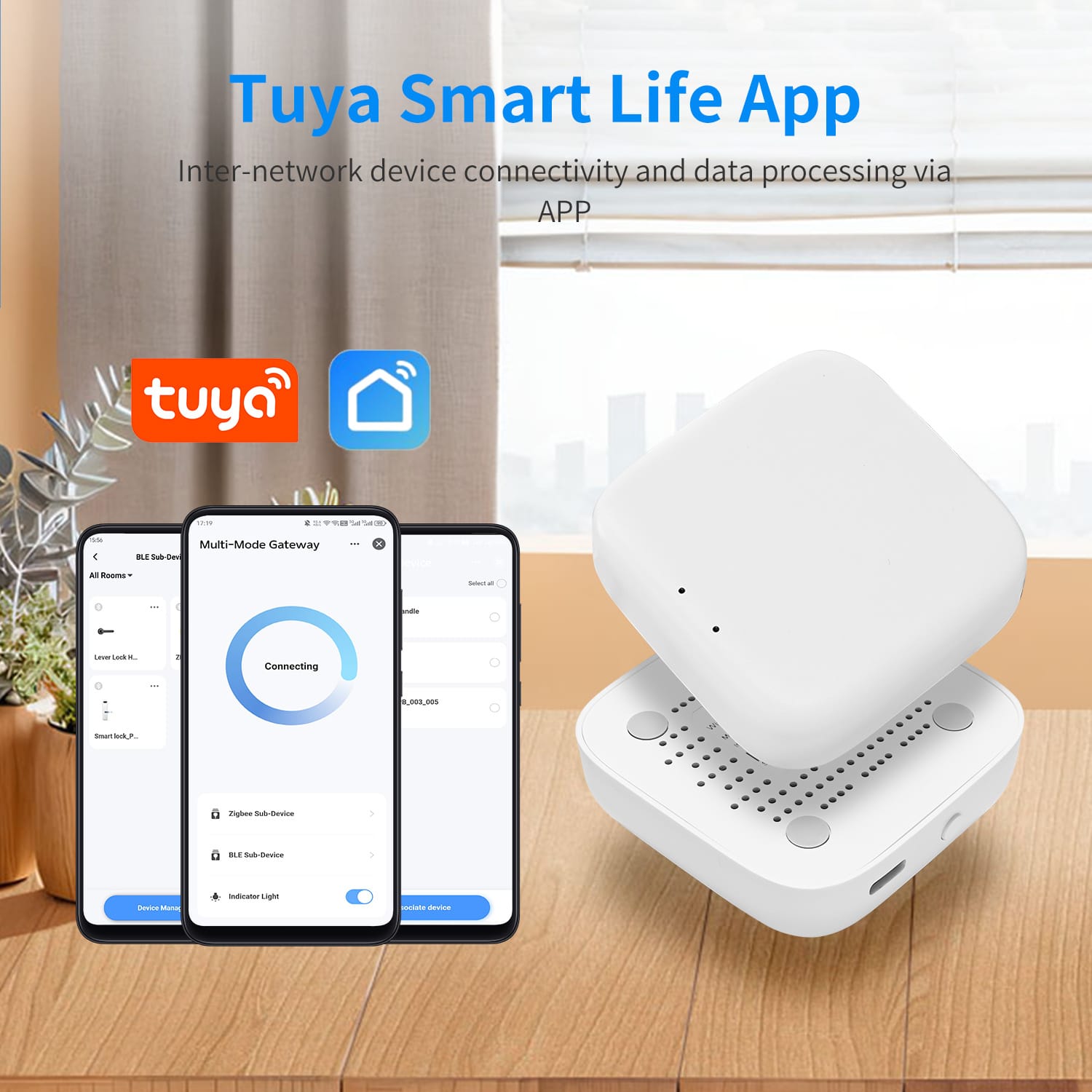 Smart Multi-Mode Gateway - Wi-Fi, Zigbee, Wireless Mesh Network Hub with Voice Control, Alexa & Google Home Compatible, Remote App for Smart Home Automation, Family Sharing Feature, USB Power, ≤36V, Smart Home Automation | Modern Home Hub | User-Friendly Interface, Smart Home Devices
