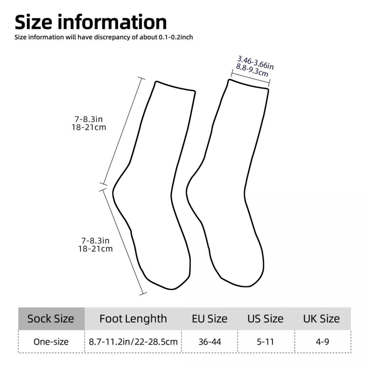 1 Pair Novelty Crew Socks - Polyester & Spandex Blend, Street Hip-Hop Style with Vibrant Random Prints, Comfortable Stretchy Unisex Socks for Men & Women, Machine Washable, Casual Footwear, Playful Design, Durable Construction