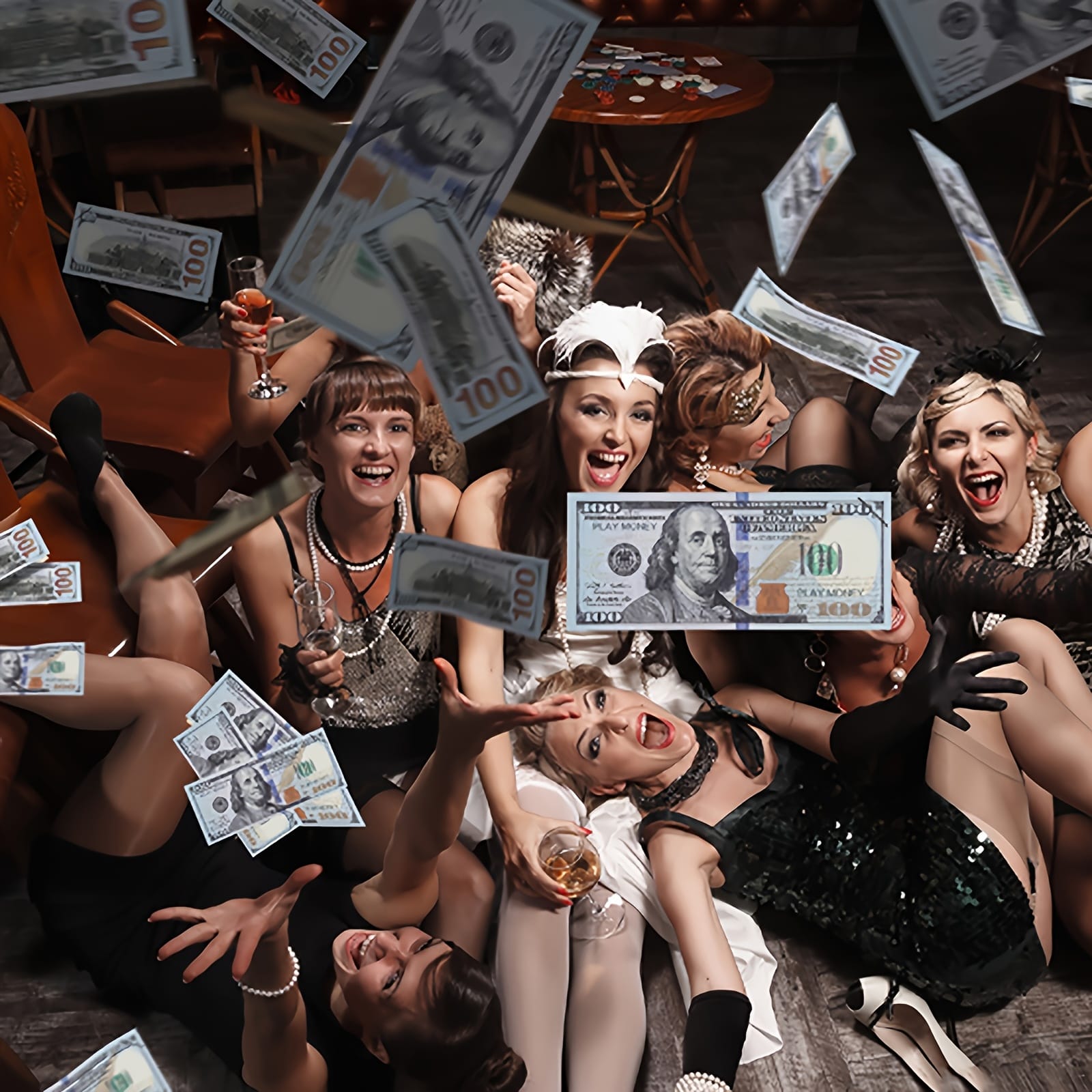 100/500/1000pcs Realistic $100 Bill Prop Set - Perfect for Parties, Weddings, TV And Music Videos | Ideal for Photography, Bar And KTV Decorations, Party Props | Durable Paper Material, Featherless Replica for Halloween, Christmas Event & Party Supplies