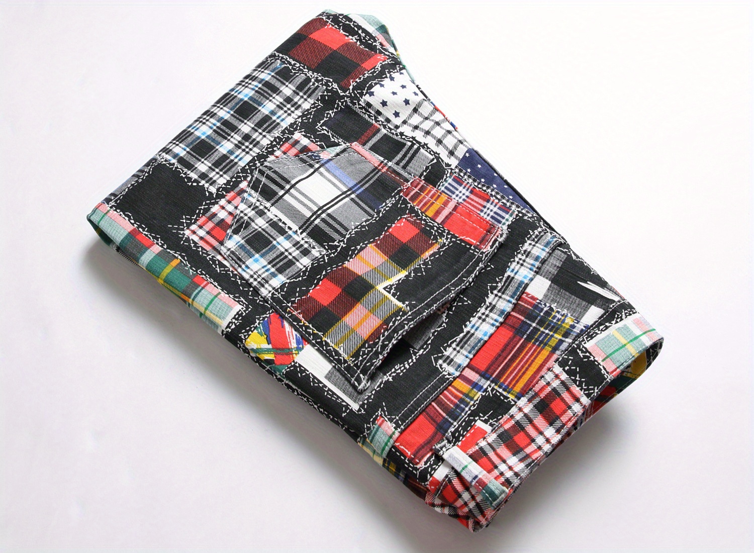 Men's Skinny Jeans - Slim Fit Pants with Multi-Color Plaid Patterns (Red/Black/White/Blue/Gray/), No Belt Loops, Machine Washable for Party & Casual Attire - Teens & Adults, Streetwear Style, Bold Prints, Quality Stitching, Fashion Bottoms, Young Adults