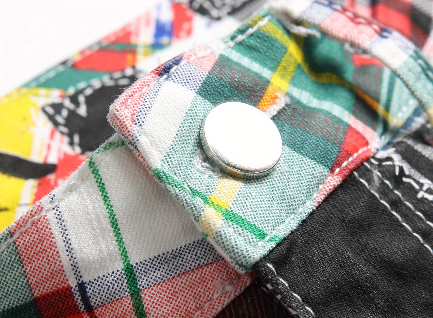 Men's Skinny Jeans - Slim Fit Pants with Multi-Color Plaid Patterns (Red/Black/White/Blue/Gray/), No Belt Loops, Machine Washable for Party & Casual Attire - Teens & Adults, Streetwear Style, Bold Prints, Quality Stitching, Fashion Bottoms, Young Adults