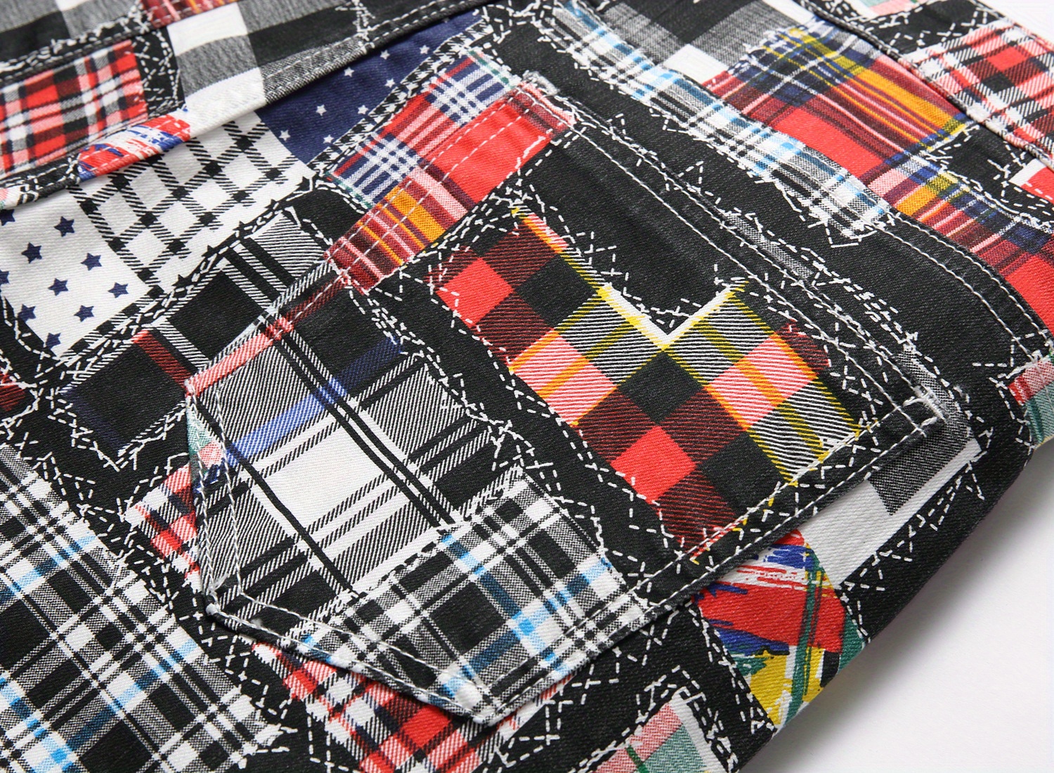 Men's Skinny Jeans - Slim Fit Pants with Multi-Color Plaid Patterns (Red/Black/White/Blue/Gray/), No Belt Loops, Machine Washable for Party & Casual Attire - Teens & Adults, Streetwear Style, Bold Prints, Quality Stitching, Fashion Bottoms, Young Adults