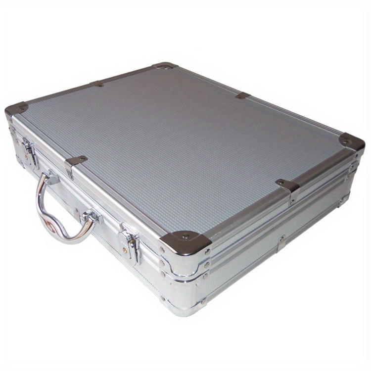 [Durable] Portable Aluminum Toolbox for Secure Equipment Storage, Instrument Case, And Impact-Resistant Sponge Box.