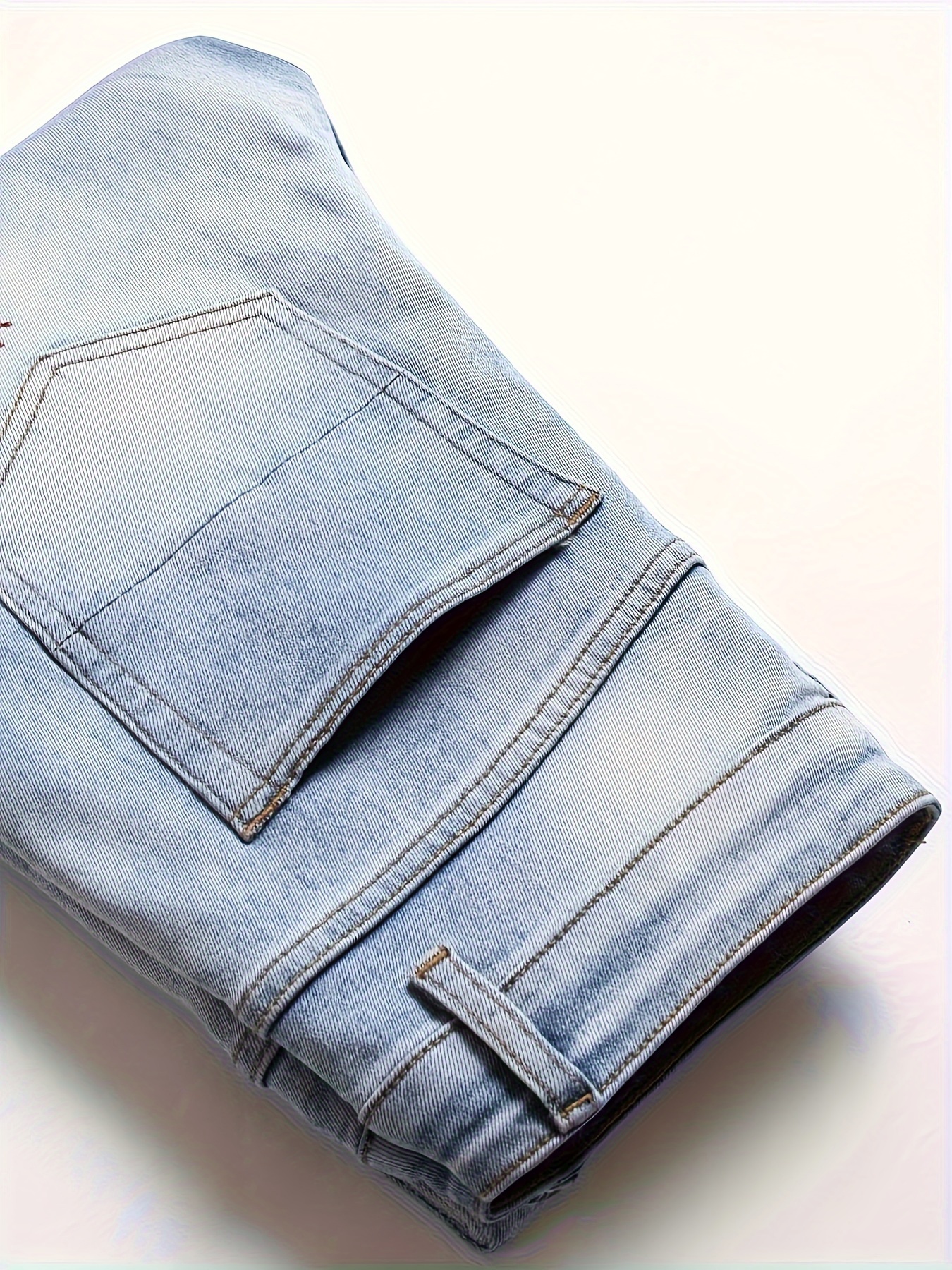 Men's Patchwork Embroidered Slim-Fit Stretch Denim Jeans For Outdoor Activities