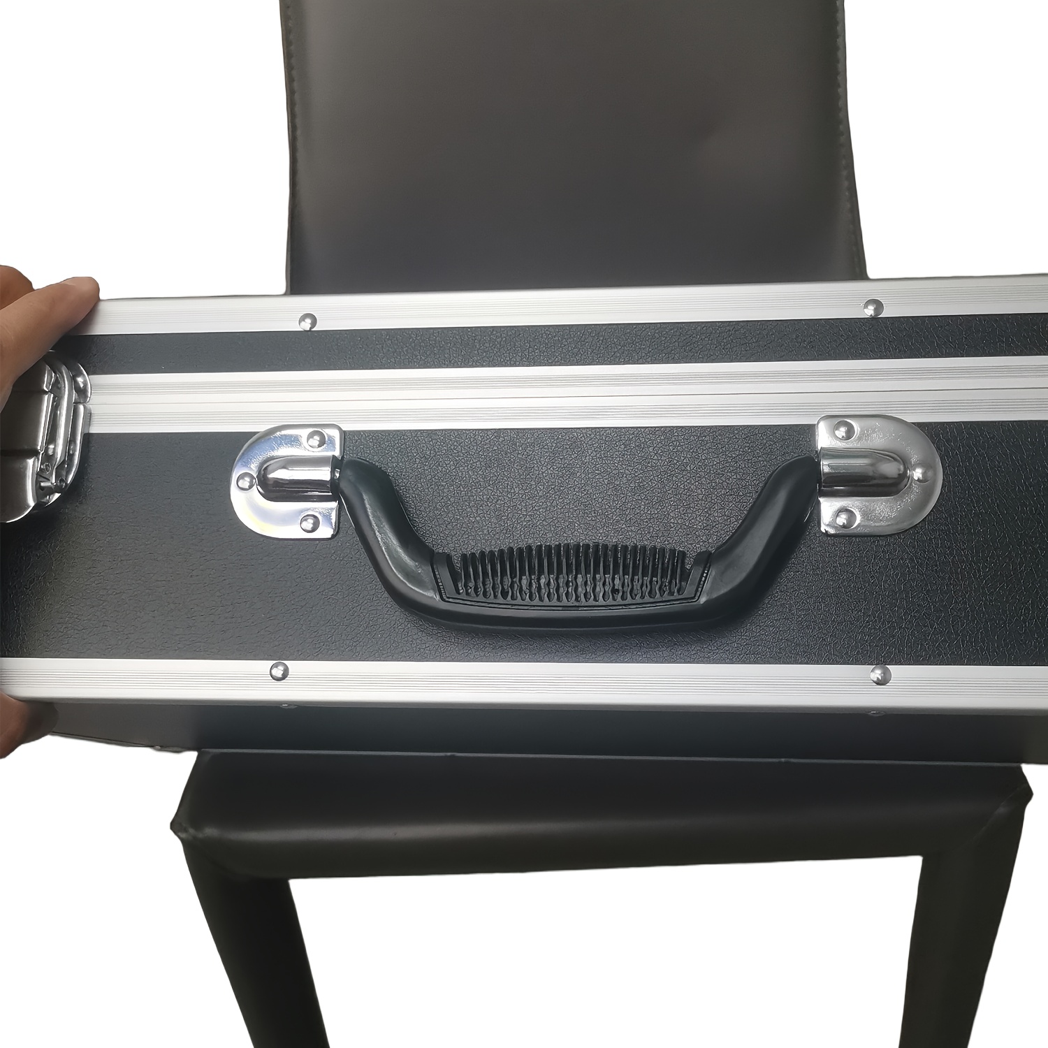 Heavy-Duty Toolbox with Sturdy Aluminum Alloy Frame - Multi-Functional Organizer for Home Maintenance, Document Storage & Hardware Organization, Durable Plastic Construction, Portable Design for Easy Transport, Toolbox for Home, Document Storage Case, Sleek Metallic Finish, Robust Construction