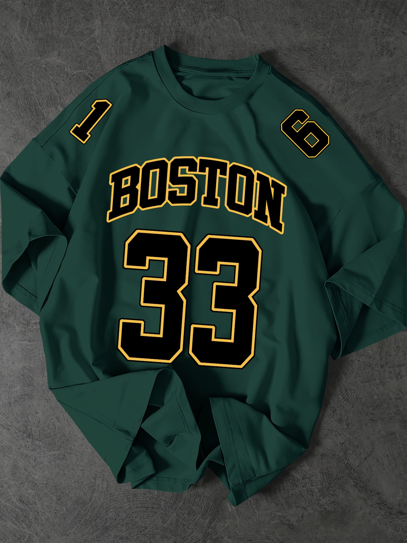 Men'S Boston 33 Jersey T-Shirt - Pink Casual Summer Tee with Black Number & Letter Print, Loose Fit Round Neck Tshirt for Adults, Fan Apparel, Comfortable Clothing, Durable Fabric, Perfect for Outdoor