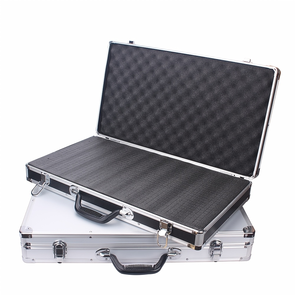 Aluminum Equipment Box In Toolbox Design, Portable And Spacious Mechanical Toolbox, Hard Case Measuring 58x32x8.5cm In A Rectangular Shape.