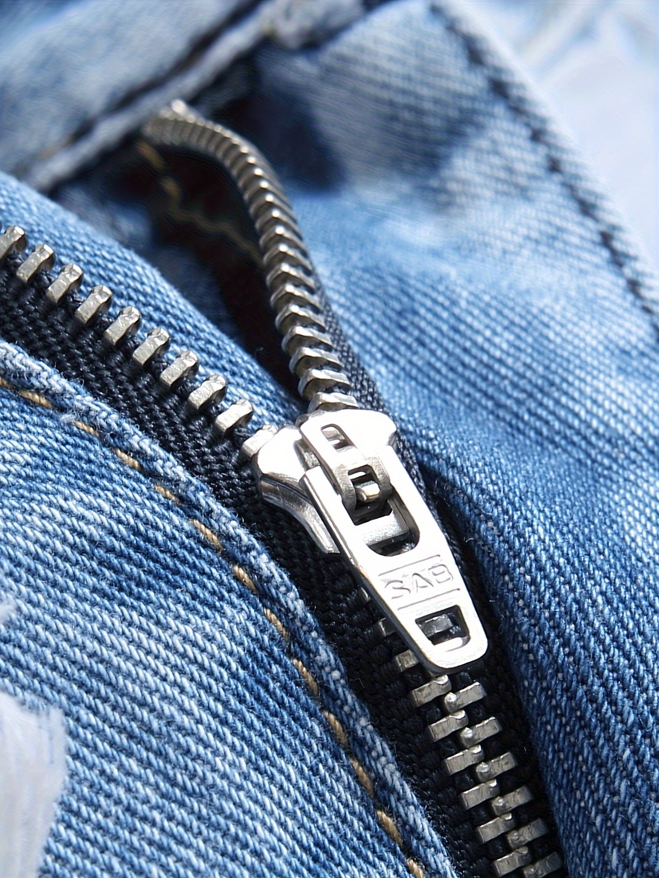 Men's Trendy Straight Denim Jeans with Holes